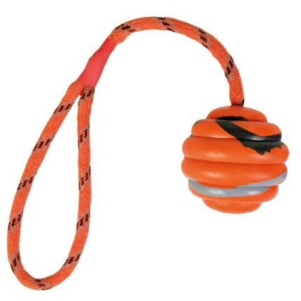 Pelota ondulada que se conecta a una cuerda con un bucle de mano